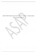 2022 HESI Med Surg Exit Exam V1 Version 1 Brand New  