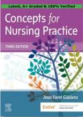 TEST BANK CONCEPTS FOR NURSING PRACTICE 3RD EDITION GIDDENSALL CHAPTERSFULL COMPLETE