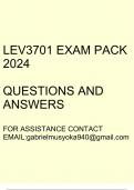 LEV3701 Exam pack 2024 (Questions and answers)