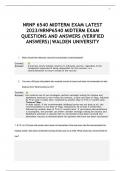 NRNP 6540 MIDTERM EXAM LATEST 2023&sol;NRNP6540 MIDTERM EXAM QUESTIONS AND ANSWERS &lpar;VERIFIED ANSWERS&rpar;&vert;WALDEN UNIVERSITY