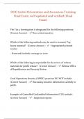 DOD Initial Orientation and Awareness Training Final Exam&lowbar;well updated and verified &lpar;Final Exam&rpar;