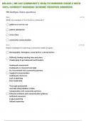 NR 442 COMMUNITY HEALTH NURSING EXAM 2 PRACTISE QUESTIONS WITH 100% CORRECT ANSWERS