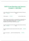 NFPT Exam Questions and Answers Graded A+ 2022/2023