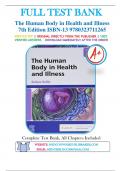 Test Bank For The Human Body in Health and Illness 7th Edition By Barbara Herlihy 9780323711265 Chapter 1-27 | Complete Guide A+