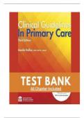 Clinical Guidelines in Primary Care 4th Edition Hollier Test Bank (With a New Update) 2024