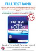 Test Bank for Critical Care Nursing: Diagnosis and Management 9th Edition By Linda D. Urden; Kathleen M. Stacy; Mary E. Lough Chapter 1-41 Complete Guide A+