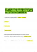 TX MPJE FINAL EXAM QUESTIONS WITH Correct Answers Latest Updated 2024 (Graded A+) VERIFIED!!