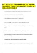 BIO 101 FINAL Exam Questions and Answers With 100% Correct Solutions 2024 Graded A+ | STRAIGHTERLINE