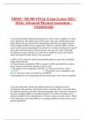 NR509 / NR 509 FINAL Exam (Latest 2023 / 2024): Advanced Physical Assessment - Chamberlain