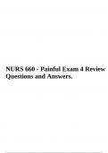 NURS 660 - Painful Exam 4 Review Questions and Answers.