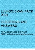 LJU4802 Exam pack 2024(Questions and answers)