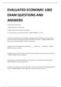 EVALUATED ECONOMIC 1002 EXAM QUESTIONS AND ANSWERS 