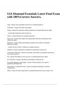 GIA Diamond Essentials Latest Final Exam with 100%Correct Answers.
