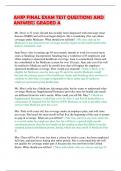 AHIP FINAL EXAM TEST QUESTIONS AND  ANSWERS GRADED A