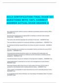 ACLS CERTIFICATION FINAL EXAM 50&plus;  QUESTIONS WITH 100&percnt; CORRECT  ANSWER ACTUAL EXAM GRADED A