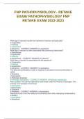 UPDATED FNP PATHOPHYSIOLOGY– RETAKE EXAM/ PATHOPHYSIOLOGY FNP RETAKE EXAM 2024