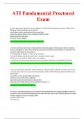 ATI Fundamental Proctored Exam| Fundamentals Proctored Exam| Graded A+| Latest 2023/2024