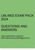 LML4802 Exam pack 2024(Questions and answers)