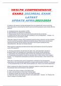 HESIPN COMPREHENSIVE EXAM2 2023REAL EXAM LATEST UPDATE APRIL20232024