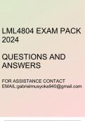 LML4804 Exam pack 2024(Questions and answers)