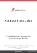 ATI TEAS Study Guide A PDF Guide to the ATI TEAS Tests with Free Questions and TEAS Tips This guide features a ten-step plan to make the most of our ATI TEAS resources&comma; as well as sample questions to kick-start your practice&period; TestPrep-Online August 2017 G