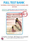 Test bank for Maternal Child Care in Canada 3rd edition