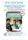Test Bank for Leadership and Nursing Care Management 7th Edition by Diane Huber, M. Lindell Joseph 9780323697118 Chapter 1-26 |Complete Guide A+