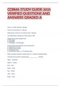 CCBMA STUDY GUIDE 2023 VERIFIED QUESTIONS AND  ANSWERS GRADED A