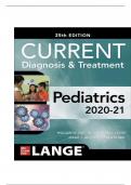 CURRENT Diagnosis & Treatment Pediatrics, Twenty-Fifth Edition (Current Pediatric Diagnosis & Treatment) 25th Edition Test Bank
