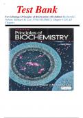 Test Bank - Lehninger Principles of Biochemistry, 8th Edition (Nelson, 2022), Chapter 1-28 | All Chapters
