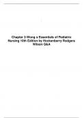 Chapter 2-Wong s Essentials of Pediatric Nursing 10th Edition by Hockenberry Rodgers  Wilson Q&A