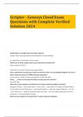 Scripter - Genesys Cloud Exam Questions with Complete Verified Solution 2024