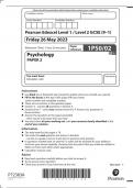 GCSE EDEXCEL May 2023 Psychology Paper 1 + Paper 2 Question Papers