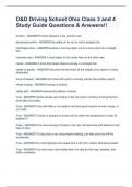 D&D Driving School Ohio Class 3 and 4 Study Guide Questions & Answers&excl;&excl;