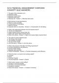 C214 FINANCIAL MANAGEMENT OVERVIEW CONCEPT QUIZ ANSWERS