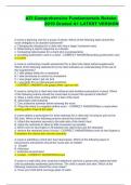 ATI Comprehensive Fundamentals Retake 2019 Graded A&plus; LATEST VERSION 