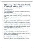 D&D Driving School Ohio Class 7 and 8 Study Guide Accurate 100&percnt;