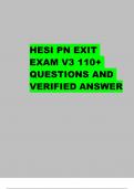 HESI PN EXIT EXAM V3 110+ QUESTIONS AND VERIFIED ANSWE
