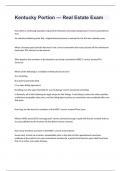 Kentucky Portion &mdash; Real Estate Exam 2024 with 100&percnt; correct answers