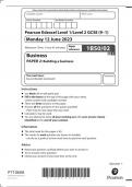 GCSE EDEXCEL 2023 Business Paper 1 + Paper 2 Question Papers