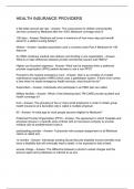 HEALTH INSURANCE PROVIDERS