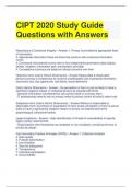 CIPT 2020 Study Guide Questions with Answers (1)