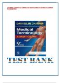 TEST BANK FOR MEDICAL TERMINOLOGY SHORTCOURSE 8TH EDITION BY CHABNER REVISED EDITION
