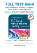 Test Bank For Davis Advantage for Townsend’s Essentials of Psychiatric Mental Health Nursing 11th Edition Karyn Morgan Chapters 1-32 | Complete Guide Newest Version 2024