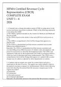 HFMA CRCR COMPLETE EXAM WITH ANSWERS & RATIONALES UNIT 1 - 4 2024.