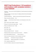 NOCTI Ag Productions &vert; 133 questions and answers &vert; with complete solution &vert; Latest 2024&sol;25