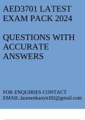 AED3701 Exam pack 2024 (Questions and answers)