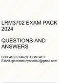 LRM3702 Exam pack 2024 (Questions and answers)