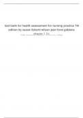 Test Bank For Health Assessment for Nursing Practice 7th Ed by Susan Fickertt Wilson, Jean Fore