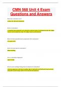 CMN 568 Unit 4 Exam Questions and Answers 